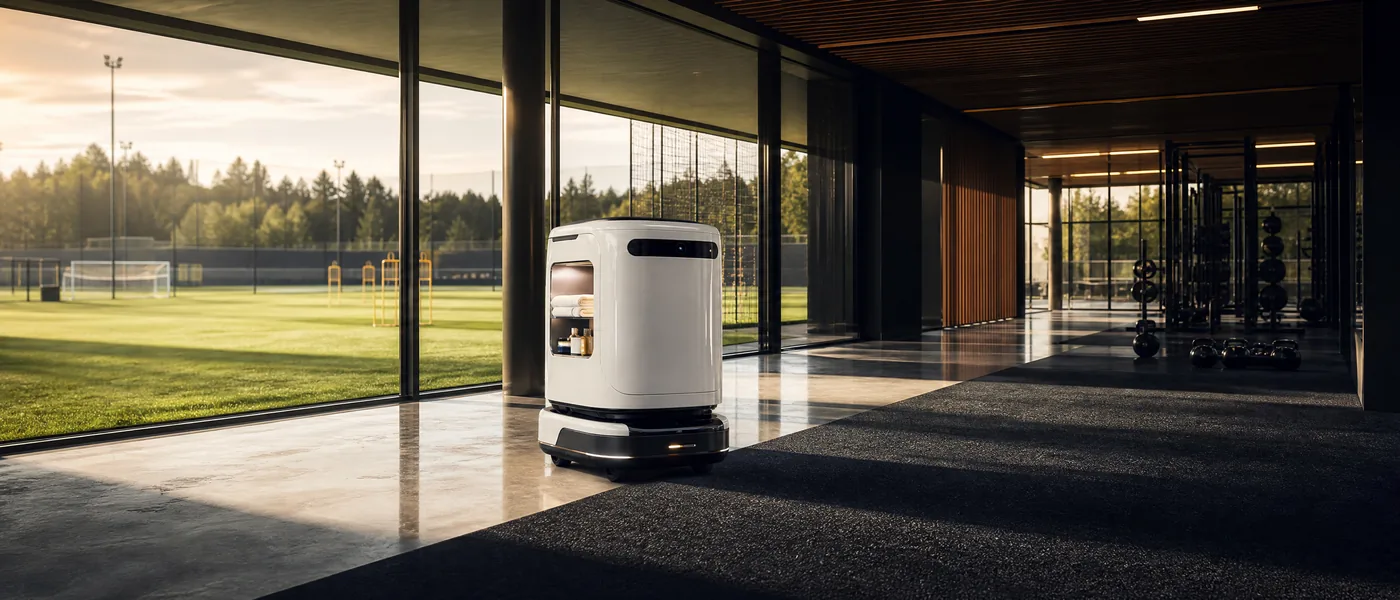 Robot de servicio y mantenimiento en instalación deportiva