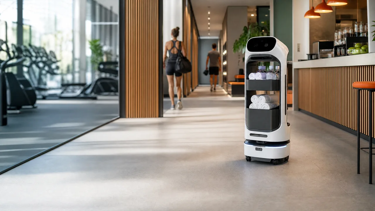 Robot de servicio y mantenimiento en instalación deportiva