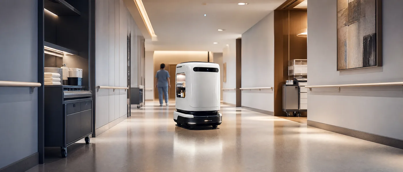 Robot de transporte para recorridos hospitalarios