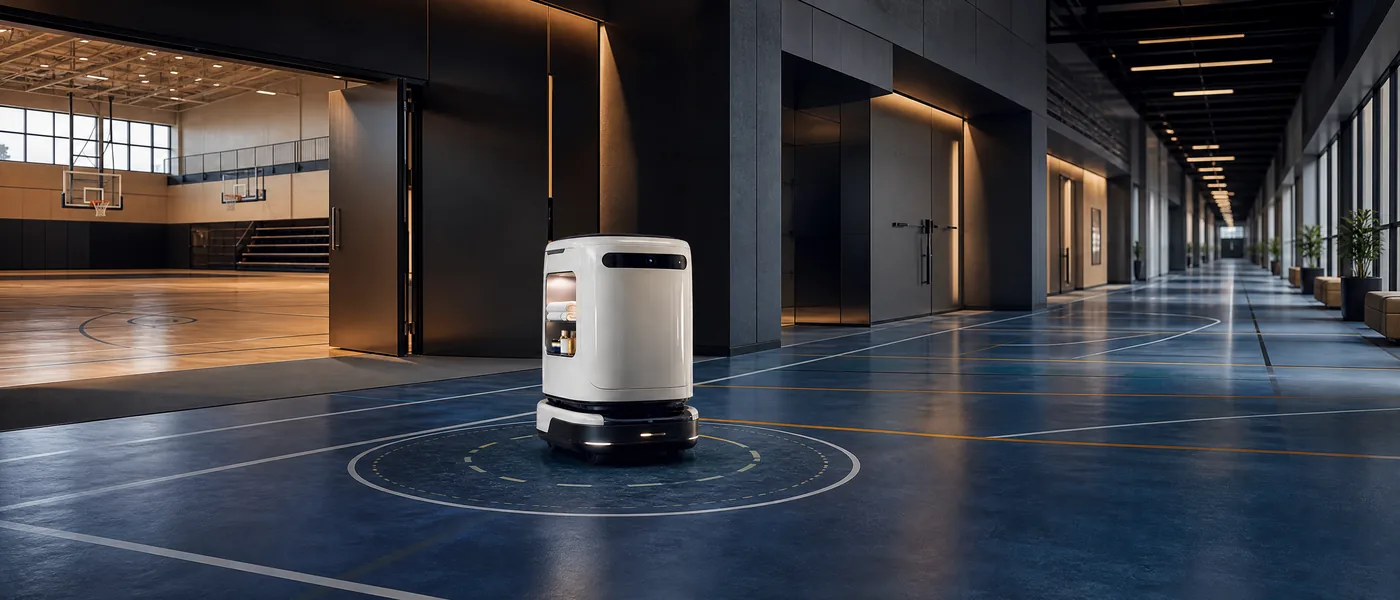 Robot para demostración en una instalación deportiva