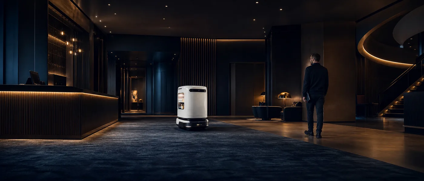 Robot de servicio en un espacio de ocio