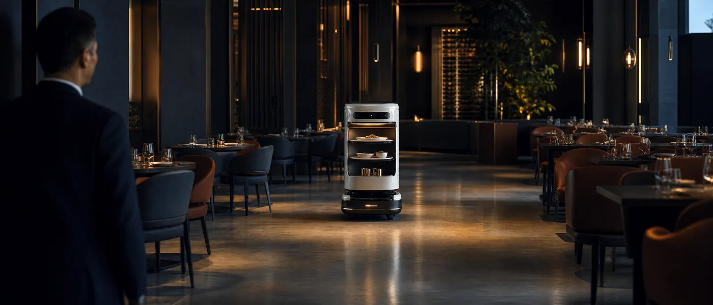Robot de servicio en una operación de restauración