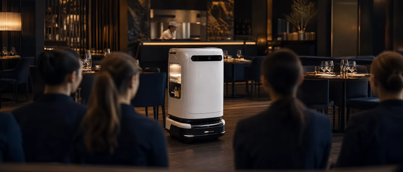 Robot de servicio en una operación de restauración