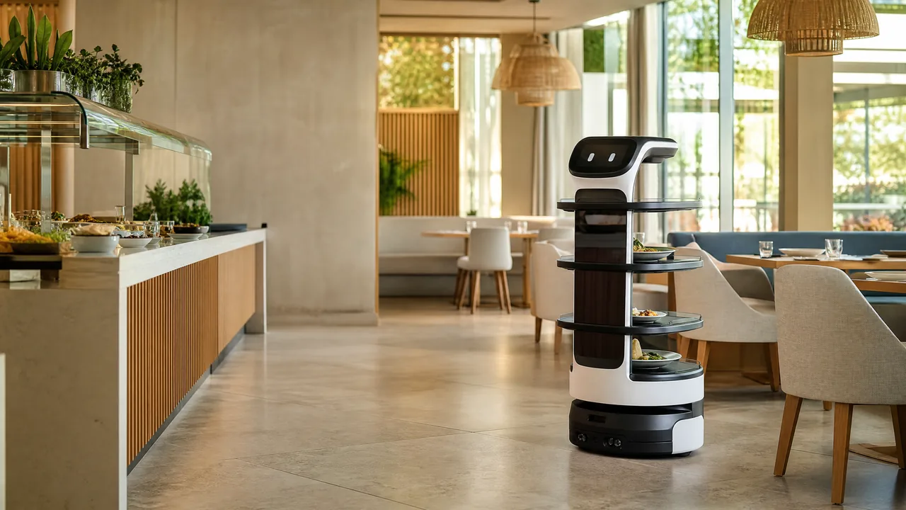 Robot de servicio en una operación de restauración