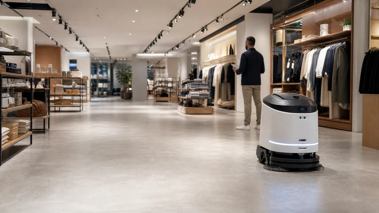 Robot de limpieza y apoyo en entorno retail