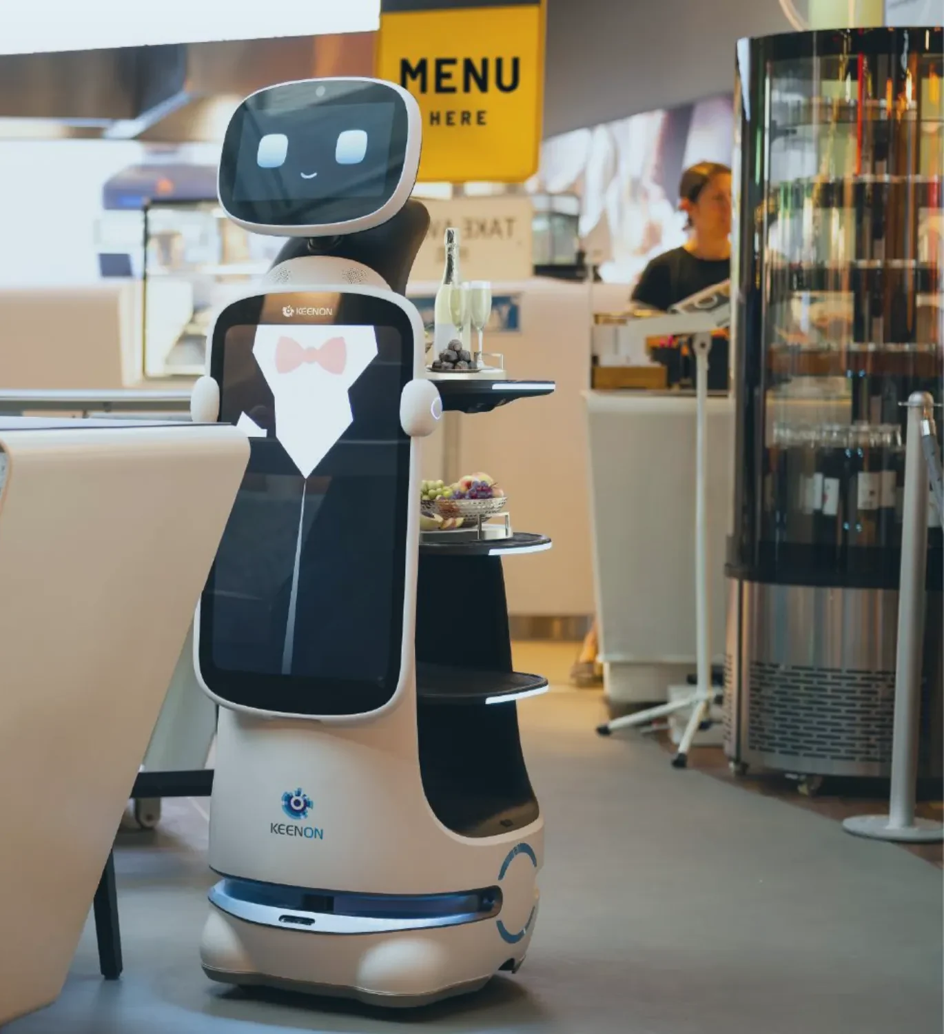 Robot camarero para una sala de restaurante
