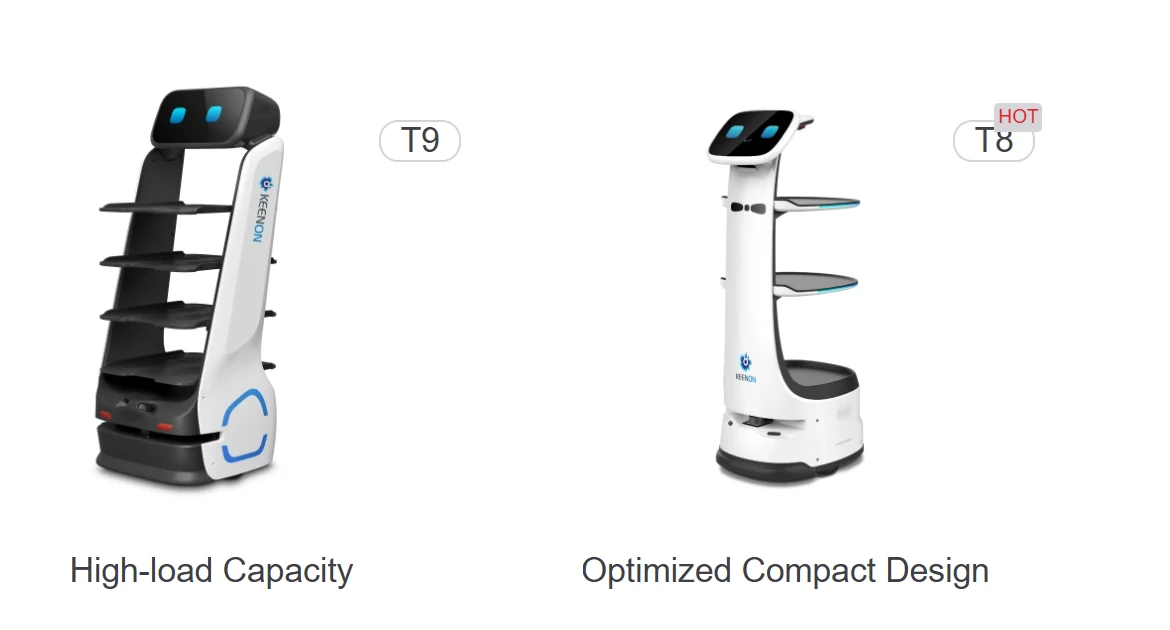 Imagen de apoyo comparativa Keenon T9 y T8