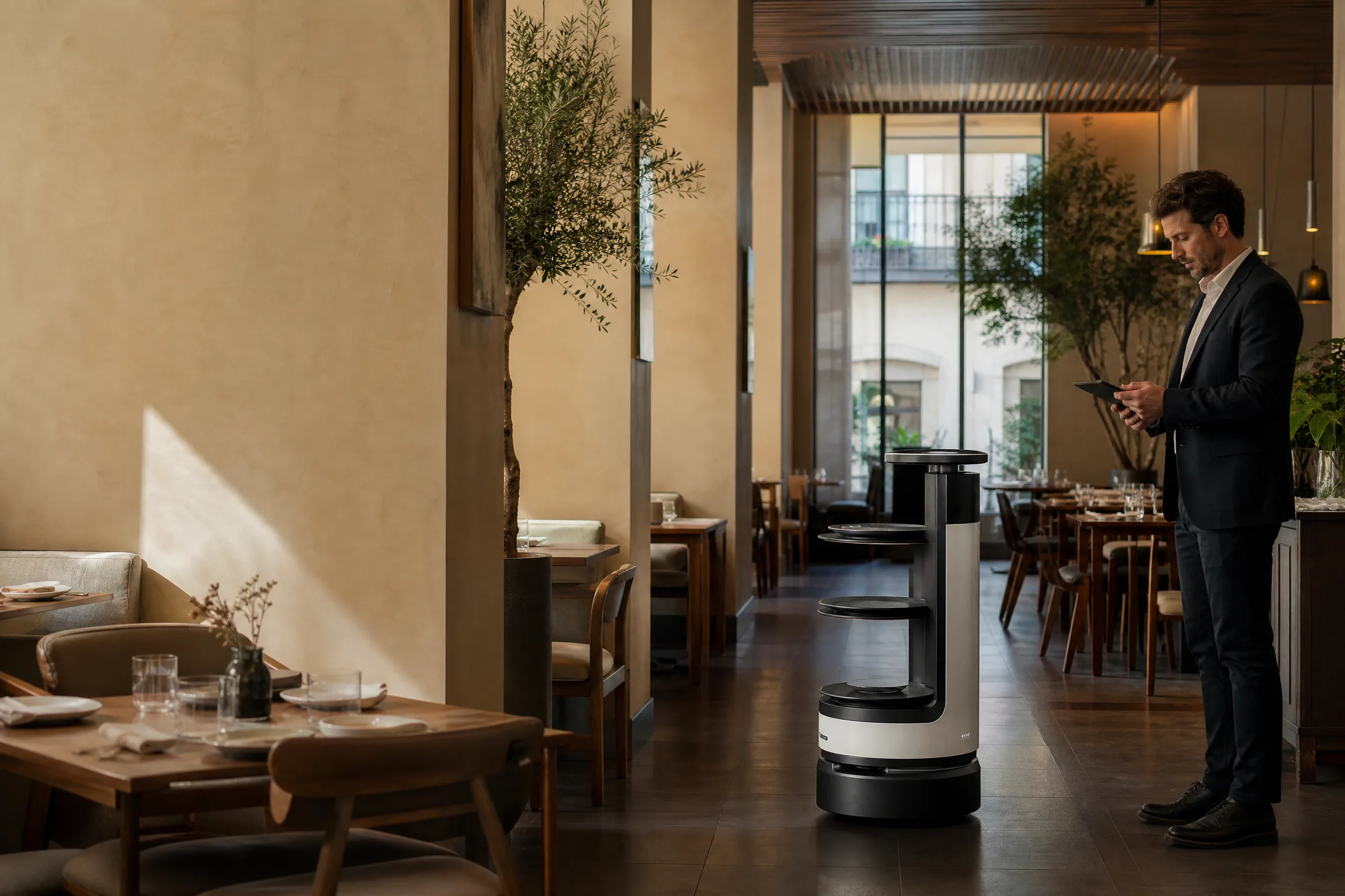 Robot autónomo y planificación operativa en un restaurante de Madrid
