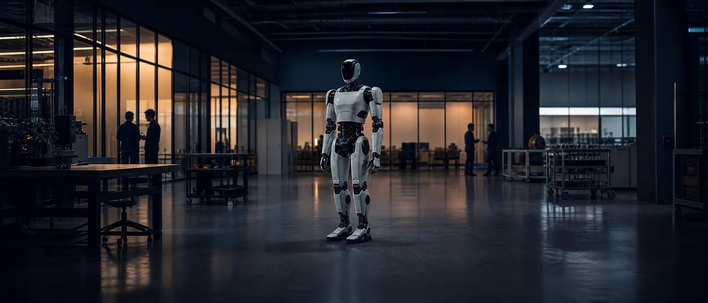 Robot humanoide en un centro de innovación